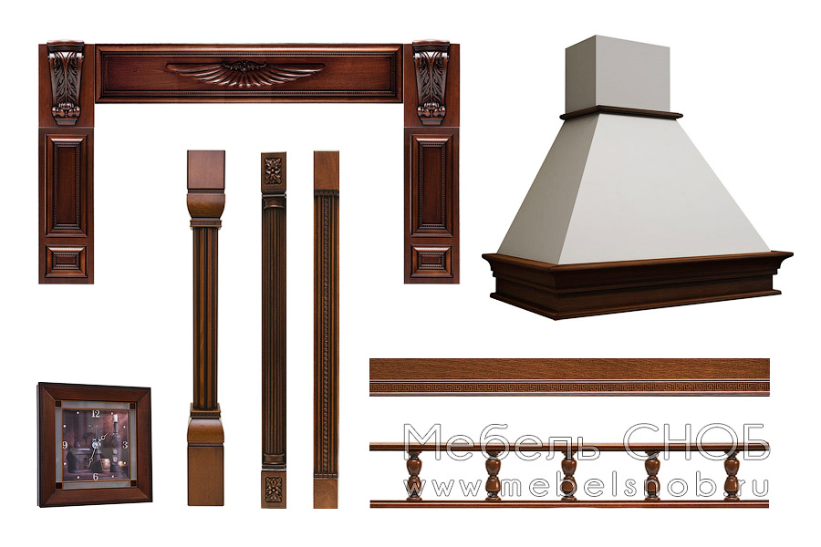 Кухня Ника Ноче отлично выглядит с вытяжкой каминного типа или вытяжкой-порталом.