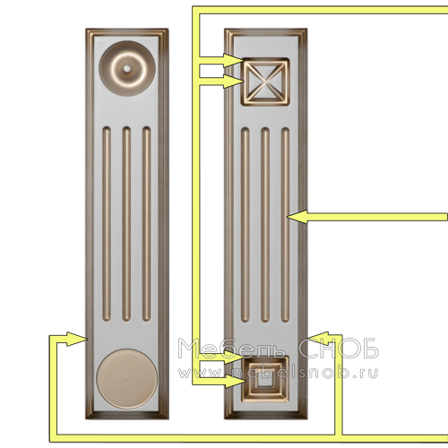Полное патинирование пилястр П2/ПТ